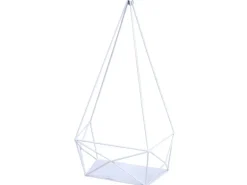 BERLINLODGE Wandregal HxBxT 44x23x11cm Metall Weiß Hängeregal Dekoregal Küchenregal Regal