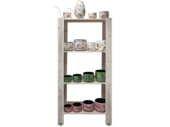 Übertopf Flora mit Blumenmuster Ø 17 cm x 14 cm Pink-Gold