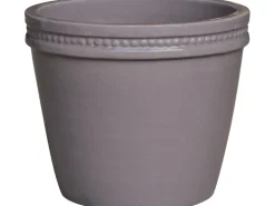 Übertopf Keramik Glasiert Grau 30 cm x 30 cm x 27 cm