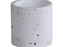 Übertopf Zement Ø 15 cm Weiß