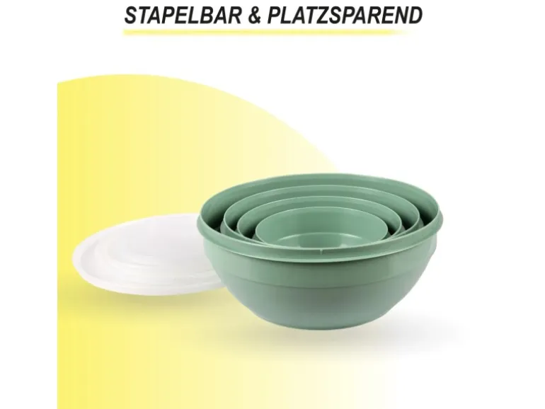 Bestgoodies Vorratsdosen 8er Set Rund Grün 2 x 4er