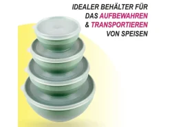 Bestgoodies Vorratsdosen 8er Set Rund Grün 2 x 4er