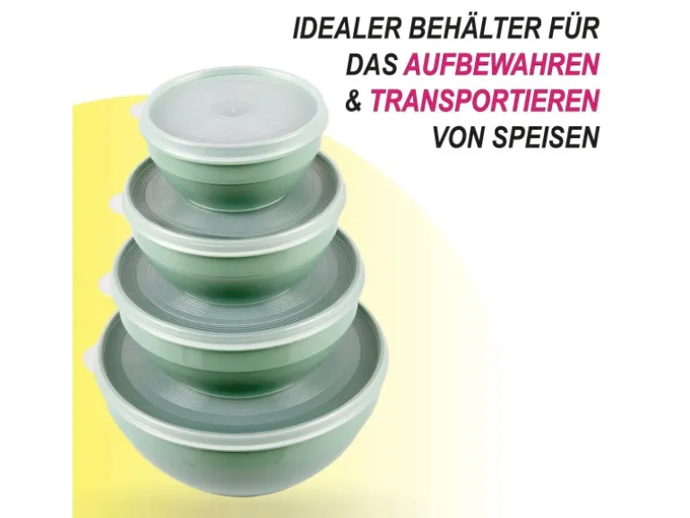 Bestgoodies Vorratsdosen 8er Set Rund Grün 2 x 4er