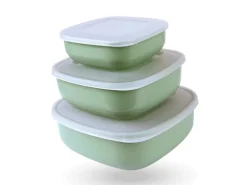 Bestgoodies Vorratsdosen 9er Set Eckig Grün 3 x 3er