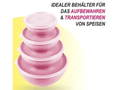 Bestgoodies Vorratsdosen 4er Set Rund Rosa