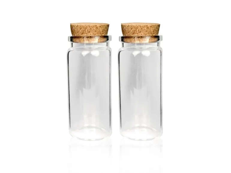 Bestlivings Fläschchen Glas mit Korken Set 50ml 8er Pack