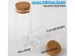 Bestlivings Fläschchen Glas mit Korken Set 10ml 8er Pack