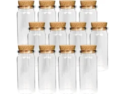 Bestlivings Fläschchen Glas mit Korken 50ml 12er Pack