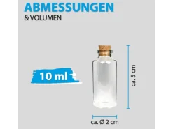 Bestlivings Fläschchen Glas mit Korken 10ml 24er Pack
