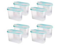 Bestlivings Frischhaltebox Schüttdose 1,4 Liter 8er Pack Türkis