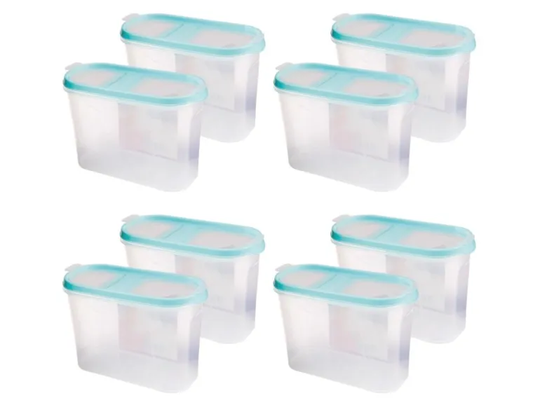 Bestlivings Frischhaltebox Schüttdose 1,4 Liter 8er Pack Türkis