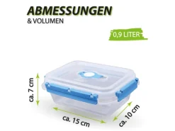 Bestlivings Frischhaltebox 0,9L Lunchbox Im Set Blau 2er Pack