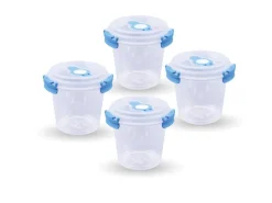 Bestlivings Frischhaltebox 0,64L Joghurt Im Set Blau 4er Pack