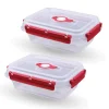 Bestlivings Frischhaltebox 0,9L Lunchbox Im Set Rot 2er Pack