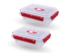 Bestlivings Frischhaltebox 0,9L Lunchbox Im Set Rot 2er Pack
