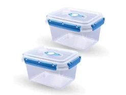 Bestlivings Frischhaltebox 1,5L Lunchbox Im Set Blau 2er Pack