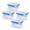 Bestlivings Frischhaltebox 1,5L Lunchbox Im Set Blau 4er Pack