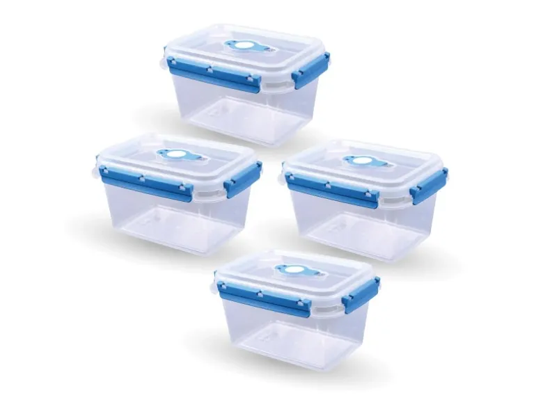 Bestlivings Frischhaltebox 1,5L Lunchbox Im Set Blau 4er Pack
