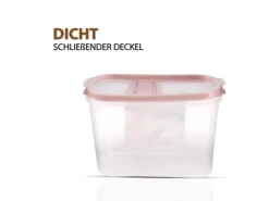 Bestlivings Frischhaltebox Schüttdose 1,4 Liter 4er Pack Altrose