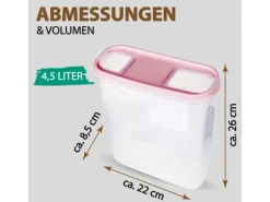 Bestlivings Frischhaltebox Schüttdose 4,5 Liter 1er Pack Altrose