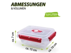 Bestlivings Frischhaltebox 0,9L Lunchbox Im Set Rot 1er Pack