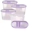 Bestlivings Frischhaltebox Schüttdose 1,4 Liter 4er Pack Lila