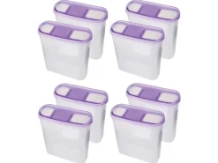 Bestlivings Frischhaltebox Schüttdose 4,5 Liter 8er Pack Lila