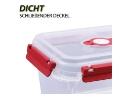 Bestlivings Frischhaltebox Mit Deckel Fresh System 1,5 Liter Lunchbox Rot