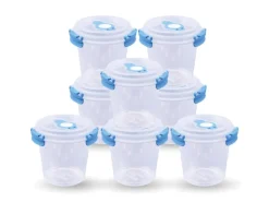Bestlivings Frischhaltebox 0,64L Joghurt Im Set Blau 8er Pack