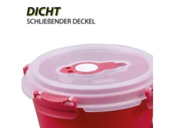 Bestlivings Frischhaltebox 0,85L Frühstücksschale Im Set Rot 2er Pack