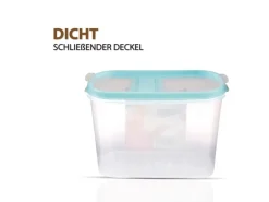 Bestlivings Frischhaltebox Schüttdose 1,4 Liter 4er Pack Türkis