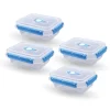 Bestlivings Frischhaltebox 0,9L Lunchbox Im Set Blau 4er Pack