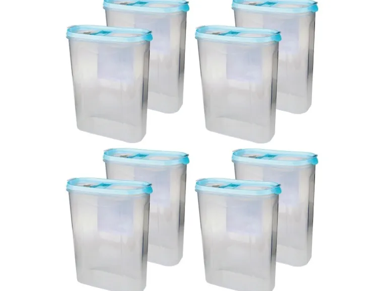 Bestlivings Frischhaltebox Schüttdose 2,8 Liter 8er Pack Türkis