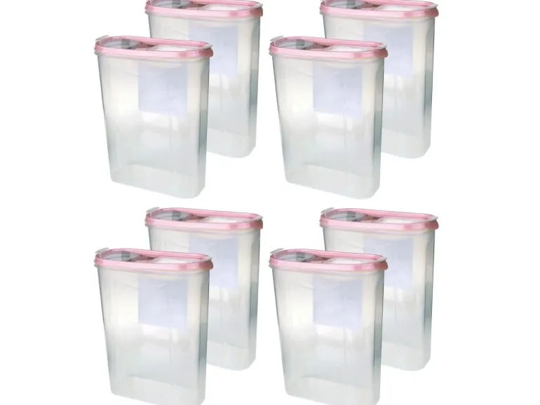 Bestlivings Frischhaltebox Schüttdose 2,8 Liter 8er Pack Altrose