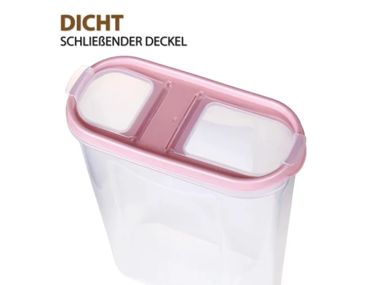 Bestlivings Frischhaltebox Schüttdose 2,8 Liter 2er Pack Altrose