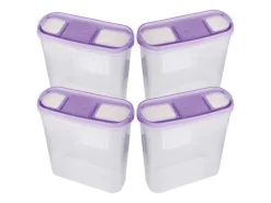 Bestlivings Frischhaltebox Schüttdose 4,5 Liter 4er Pack Lila