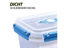 Bestlivings Frischhaltebox 1,5L Lunchbox Im Set Blau 8er Pack
