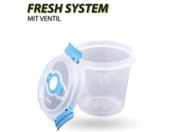 Bestlivings Frischhaltebox Mit Deckel Fresh System 0,64 Liter Joghurt Dose Blau