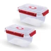 Bestlivings Frischhaltebox 1,5L Lunchbox Im Set Rot 2er Pack