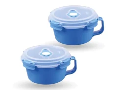 Bestlivings Frischhaltebox 0,85L Frühstücksschale Im Set Blau 2er Pack