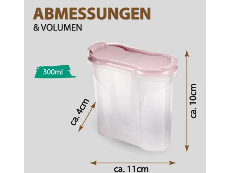 Bestlivings Gewürzdose Schüttdose 300ml Altrose 8er Pack