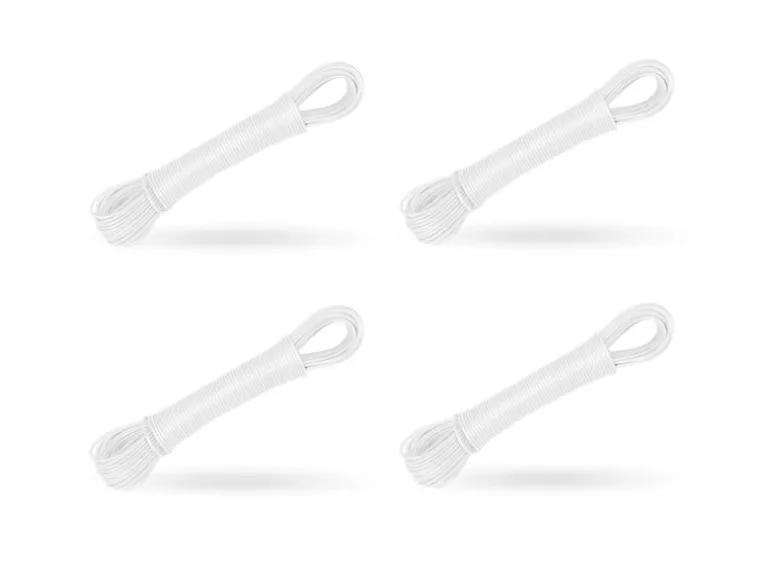 Bestlivings Wäscheleine 20 Meter x 2,2 mm 4er Pack Weiß