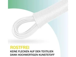 Bestlivings Wäscheleine 20 Meter x 2,2 mm 4er Pack Weiß