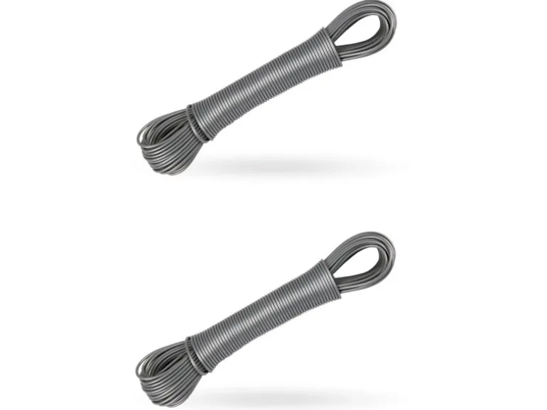 Bestlivings Wäscheleine 20 Meter x 2,2 mm 2er Pack Anthrazit