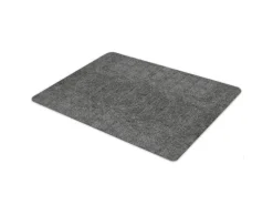 Björn&Schiller Bodenschutzmatte Plastik Grau 100 x 120 cm Kratzschutz Schreibtischunterlage