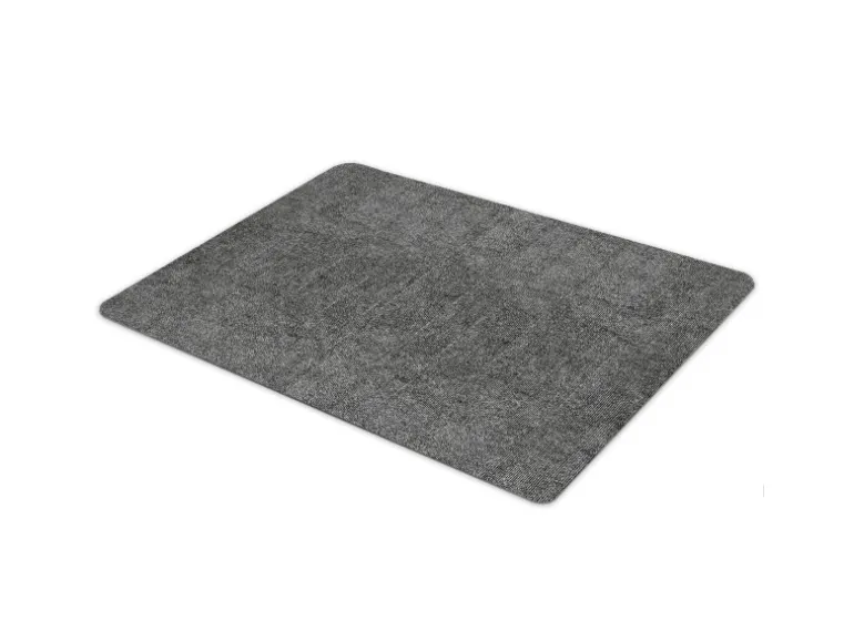 Björn&Schiller Bodenschutzmatte Plastik Grau 100 x 120 cm Kratzschutz Schreibtischunterlage