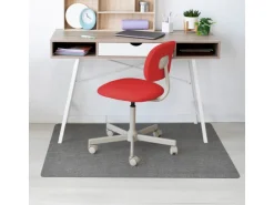 Björn&Schiller Bodenschutzmatte Plastik Grau 100 x 120 cm Kratzschutz Schreibtischunterlage