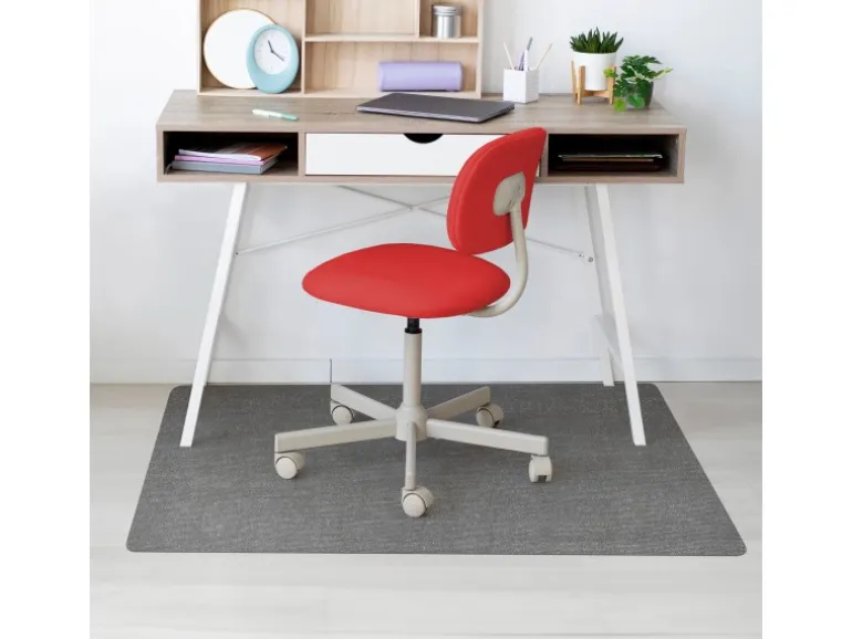 Björn&Schiller Bodenschutzmatte Plastik Grau 100 x 120 cm Kratzschutz Schreibtischunterlage