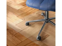 Björn&Schiller Bodenschutzmatte Plastik Transparent 100 x 120 cm Kratzschutz Schreibtischunterlage