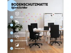 Björn&Schiller Bodenschutzmatte Plastik Transparent 100 x 120 cm Kratzschutz Schreibtischunterlage